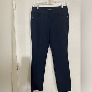 WHBM put cut perfect form sz 4t navy blue pants career business like new